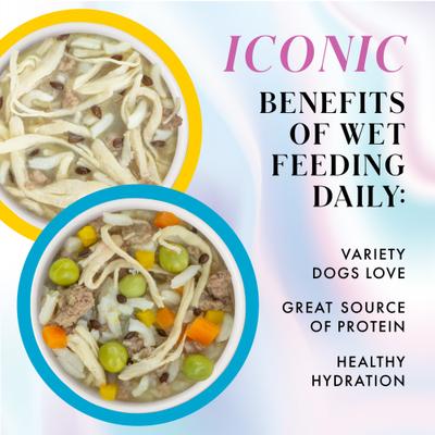 Variety Pack Non-GMO Chicken Dinner Shredded Wet Dog Food, 2.75-oz cup, case of 10