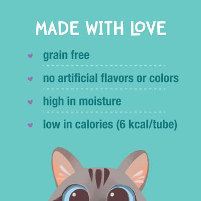 Mousse Tuna Recipe Grain-Free Lickable Cat Treats, 0.5-oz tube, case of 4