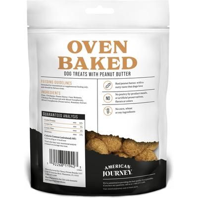 Galletas crujientes horneadas sin cereales con receta de mantequilla de maní para perros, bolsa de 8 oz