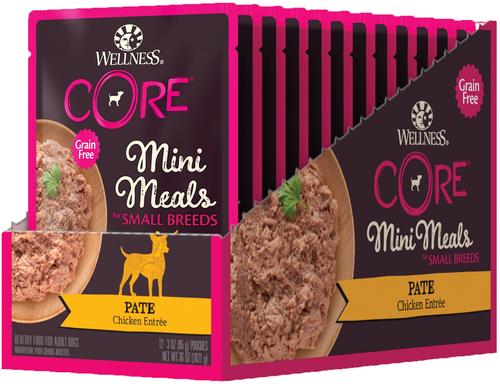 CORE Grain-Free Small Breed Mini Meals - Alimento para perros con paté de pollo, 3 oz (paquete de 12)