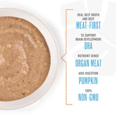 Baby Mousse for Puppies Grain-Free, Beef, Beef Liver & Pumpkin Recipe Wet Dog Food, 3-oz pouch, case of 12