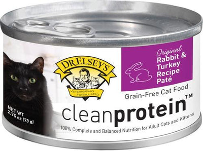 cleanprotein Rabbit & Turkey Recipe Wet Cat Food, 2.75-oz can, case of 24