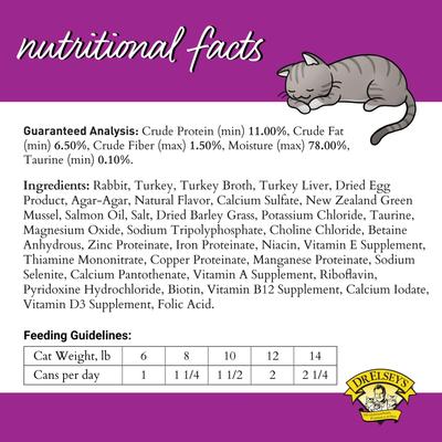 cleanprotein Rabbit & Turkey Recipe Wet Cat Food, 2.75-oz can, case of 24