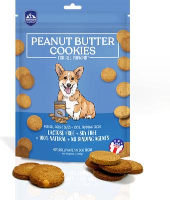 Galletas de mantequilla de cacahuete sin cereales, premios crujientes para perros, bolsa de 14 oz