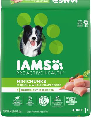 Bundle: Iams MiniChunks Small Kibble High Protein + Lamb & Rice Recipe Dry Dog Food