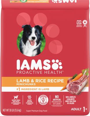 Bundle: Iams MiniChunks Small Kibble High Protein + Lamb & Rice Recipe Dry Dog Food