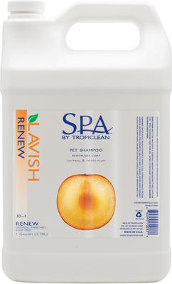 Spa Renew Oatmeal Dog & Cat Shampoo, Luscious Sweet Plum & Peaches Scent, 16-fl oz bottle
