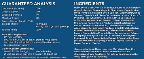 Holistic Super Food Broth Anxiety Support Beef Flavor Concentrate Powder Dog & Cat Supplement, 4.5-oz bag