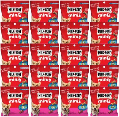 Mini's Flavor Snacks Beef, Chicken & Bacon Flavored Biscuit Dog Treats, 36-oz tub