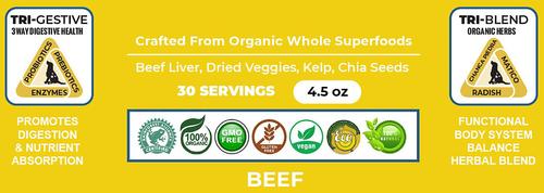 Holistic Super Food Broth Stone Breaker Support Beef Flavor Concentrate Powder Dog & Cat Supplement, 4.5-oz bag