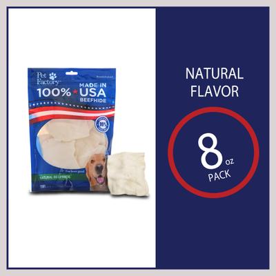 Beefhide Chips Natural Flavored Dog Hard Chews, 8-oz bag