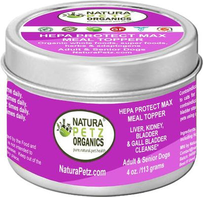 HEPA PROTECT MAX MEAL TOPPER - Liver, Kidney, Bladder & Gall Bladder Support & Cleanse* Dog Supplement, 4-oz jar