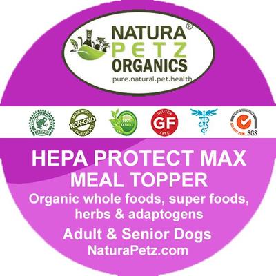HEPA PROTECT MAX MEAL TOPPER - Liver, Kidney, Bladder & Gall Bladder Support & Cleanse* Dog Supplement, 4-oz jar
