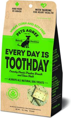 Everyday is Tooth Day Pets Agree Grain-Free Breath Freshening Dog Treats, 16-oz bag