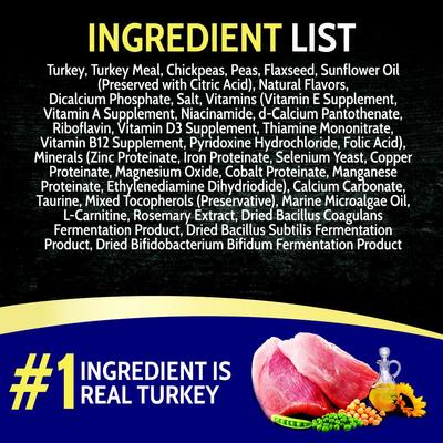 Turkey Formula Small Bites Dry Dog Food, 4-lb bag