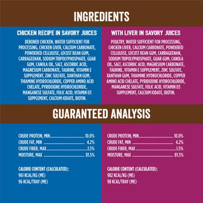 Classic Crafted Meals Chicken & Liver Recipe Variety Pack Pate Wet Cat Food, 3.5-oz can, case of 18