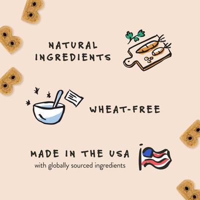 Oven Baked Wheat-Free Pb + Banana Recipe Dog Treats, 14-oz box