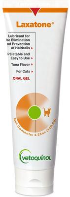 Laxatone Tuna Flavored Gel Hairball Control Supplement for Cats, 4.25-oz tube