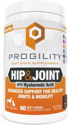 Progility Hip & Joint with Glucosamine & Chondroitin Soft Chew Supplement for Dogs, 90 count