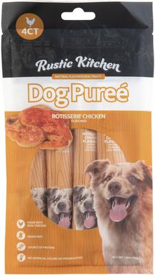 Purees Rotisserie Chicken Flavor Lickable Dog Treats, 4 count