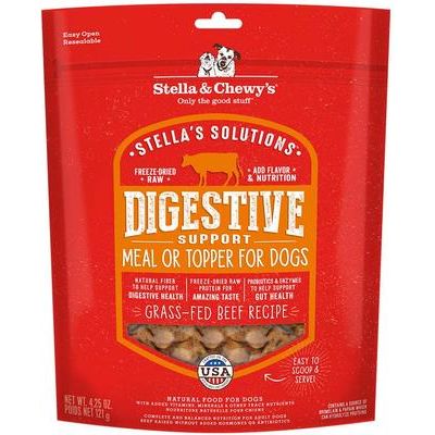 Alimento para perros Stella's Solutions Skin & Coat Support con cordero crudo liofilizado alimentado con pasto y salmón salvaje, bolsa de 13 oz