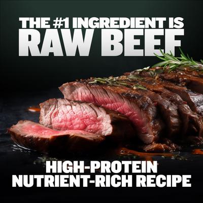 Beef High Protein Freeze-Dried Raw Dog Food Topper, 7-oz pouch