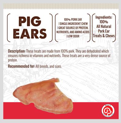 Treats Pig Ears Dog Treats, 6 count