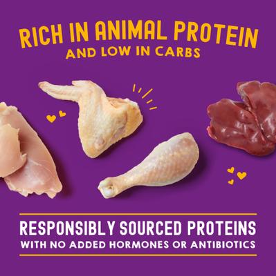 Carnivore Cravings Chicken & Chicken Liver Flavored Shredded Wet Cat Food, 2.8-oz pouch, case of 24