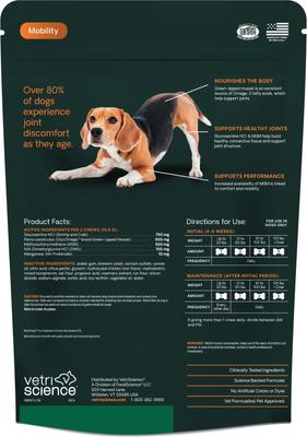 GlycoFlex 2 Healthy Hip & Joint Chicken-Flavored Chews with Glucosamine & Green-Lipped Mussel Supplement for Dogs, 120 count