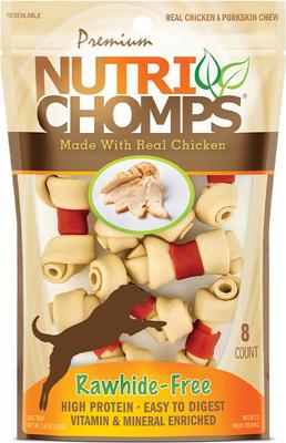 Mini Chicken Knot with Flavor Wrap Dog Treats, 8 count