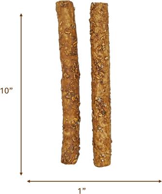 Nothin' to Hide Large Roll 10-inch Granola Flavor Dog Chews, 2 count