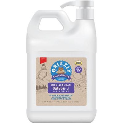Suplemento para perros Omega Health Omega-3, botella de 64 onzas líquidas
