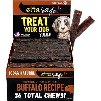 Masticables crujientes premium para perros con receta de búfalo de 4 pulgadas, 36 unidades