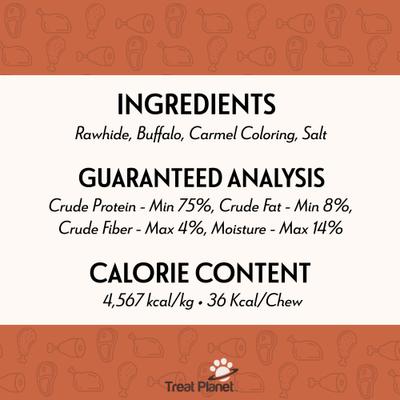 Masticables crujientes premium para perros con receta de búfalo de 4 pulgadas, 36 unidades
