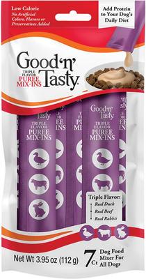 Triple Flavor Mix Variety Pack Puree Dog Food Topper, 84 count