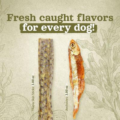 Whole Anchovies Natural Dog Treats, 3-oz bag