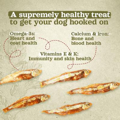 Whole Anchovies Natural Dog Treats, 3-oz bag