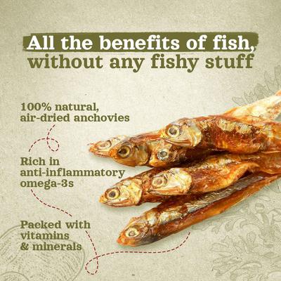 Whole Anchovies Natural Dog Treats, 3-oz bag