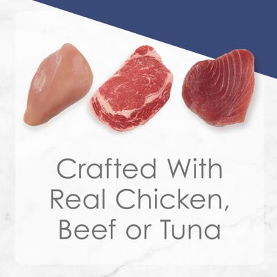 Senior 7+ Chicken, Beef & Tuna Feasts Variety Pack Canned Cat Food, 3-oz can, case of 24