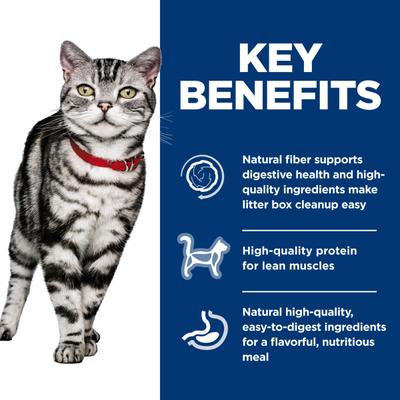 Alimento húmedo para gatos adultos de interior con mezcla de salmón y verduras picadas, lata de 5.5 oz, 24 unidades