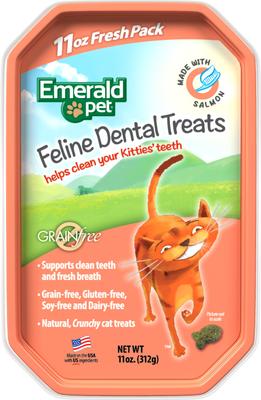 Golosinas para gatos Feline Dental Salmon Grain-Free, bolsa de 11 oz