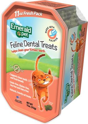 Feline Dental Salmon Grain-Free Cat Treats, 11-oz bag