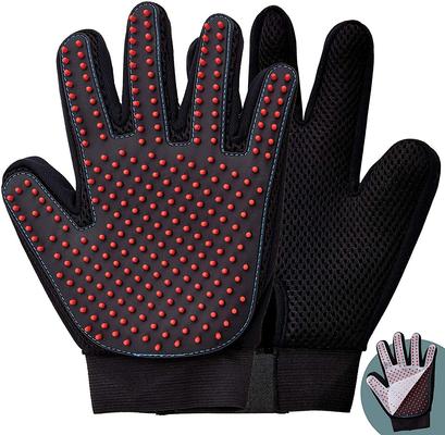Silicone Dog Grooming Glove, Black