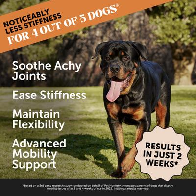 Hip + Joint Health Max-Strength Hickory Bacon Flavor Glucosamine Supplement for Dogs, 90 count