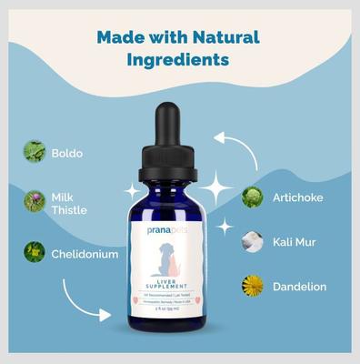 Liver Function Support Liquid Cat & Dog Supplement, 2-fl oz bottle