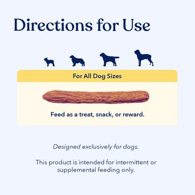 Snacks de cecina para perros con sabor a carne, sin cereales, en bolsa de 7.8 oz