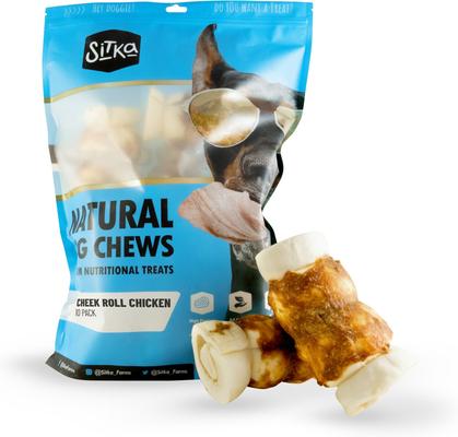 5-6-in Cheek Roll Chicken Wrapped Dog Natural Chew Treat, 10 count