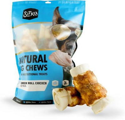 5-6-in Cheek Roll Chicken Wrapped Dog Natural Chew Treat, 10 count