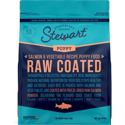 Alimento liofilizado para cachorros con ingredientes limitados de salmón crudo rebozado, bolsa de 10 lb