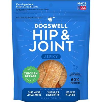 Premios para perros Hip & Joint Jerky Beef Recipe sin cereales, bolsa de 10 oz